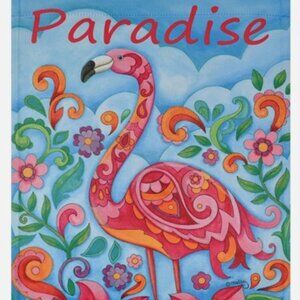 Rain or shine Flip it Flag Garden Lawn Decoration Paradise Pink Flamingo